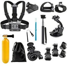 Súprava príslušenstva pre akčnú kameru 12 v 1 kompatibilná s GoPro Hero (príslušenstvo zahŕňa hrudný