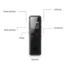 Diktiergerät Diktiergeräte, 32 GB Diktiergerät: hochwertige Rauschunterdrückung, Aufnahme mit einem Tastendruck,