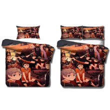 Conjunto de cama de poliéster 2 peças Anime Haikyuu Shoyo capa + fronha 135x200cm