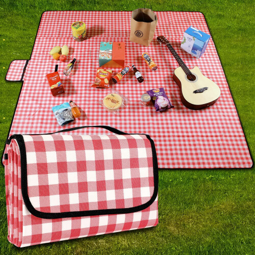 Picknickdecke wasserdichte Strandmatte 200x200 cm, leicht