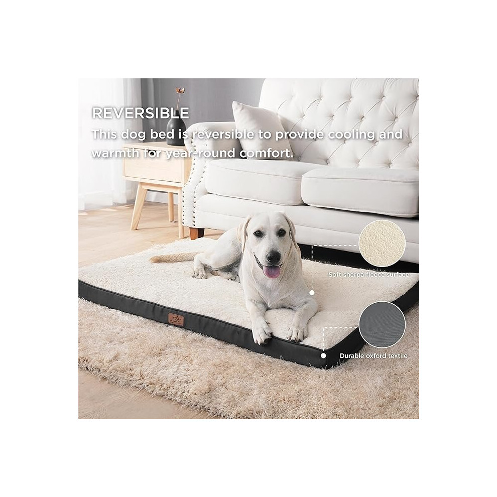 Bedsure Dog Bed for Large Dogs - Large Orthopedic Dog Bed with Removable Washable Cover, Egg Crate Foam Bed Mat, Fits Dogs Up to 65 lbs