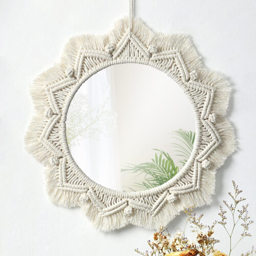 Boho Mirror Mirror Boho Mirror Art Decor Makrame Koriste