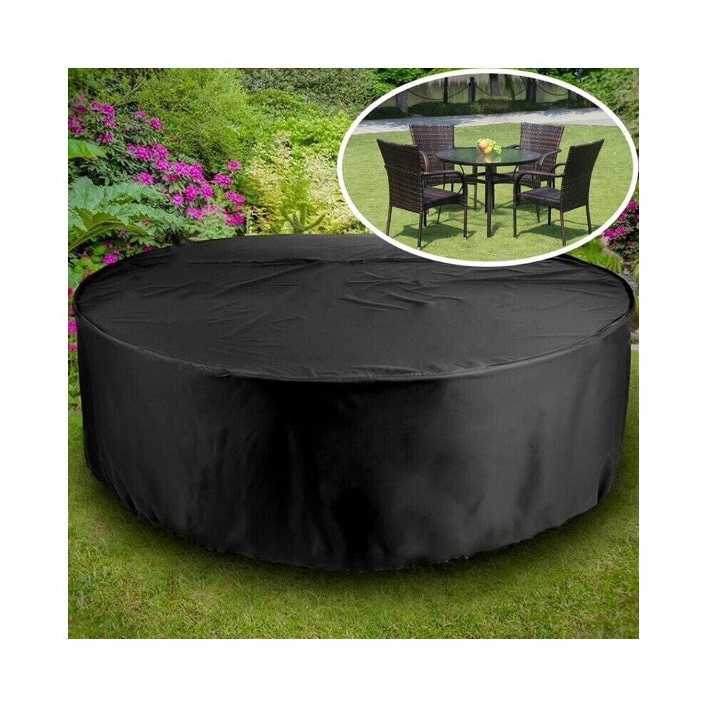 Housse de protection ronde pour meubles de jardin en tissu Oxford 210D - 185 x 110 cm
