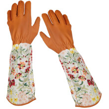 Gartenhandschuhe für Damen, dornenresistent, Gartenhandschuhe zum Beschneiden mit extra langem Unterarmschutz,