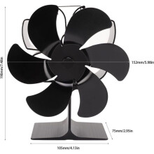 Kaminventilator Kaminventilator Thermodynamischer Heizofen Schmetterlingsform - 15x11x19cm