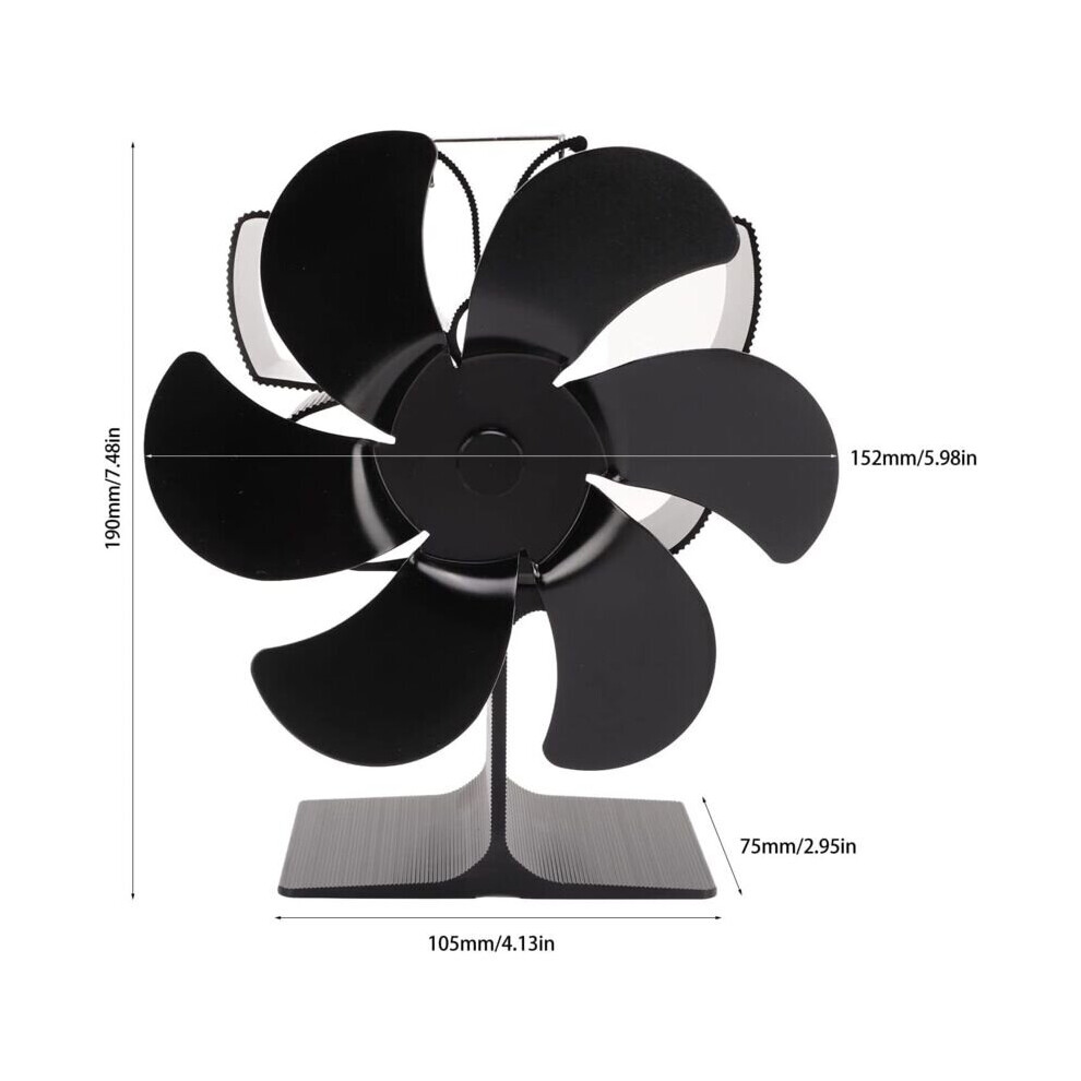 Ventilateur de cheminée Ventilateur de cheminée Poêle chauffant thermodynamique Forme papillon - 15x11x19cm