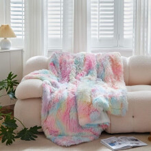 Cobertor grande de pelúcia de pele sintética de cashmere para sofá-cama, supermacio, longo, grosso,