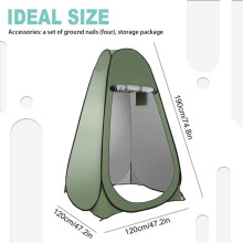 Tragbares Pop-Up-Sichtschutzzelt, geeignet für Außendusche, Umkleidekabine, Sonnenschutz und Campingtoilette (Grün)