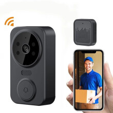 Campainha sem fio de segurança residencial com vídeo, campainha inteligente WiFi com câmera, interfone,