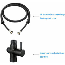 Faucet Sprayer - Black Stainless Steel Toilet Sprayer Set Toilet Sprayer Faucet For Daily Personal Hygiene Wall Mounted Hose Set -