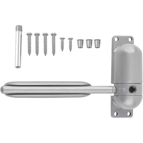 Adjustable high performance door closing surface, automatic door spring for self-closing gray