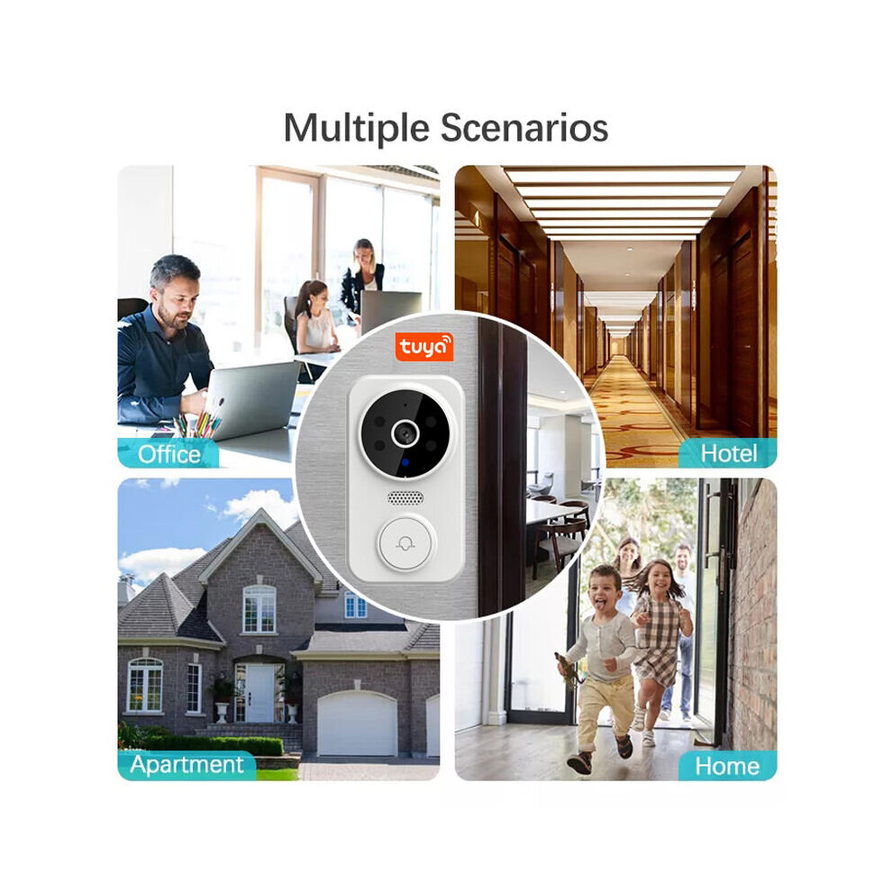 Sonnette sans fil Tuya Home Security, interphone vidéo intelligent avec caméra et WiFi