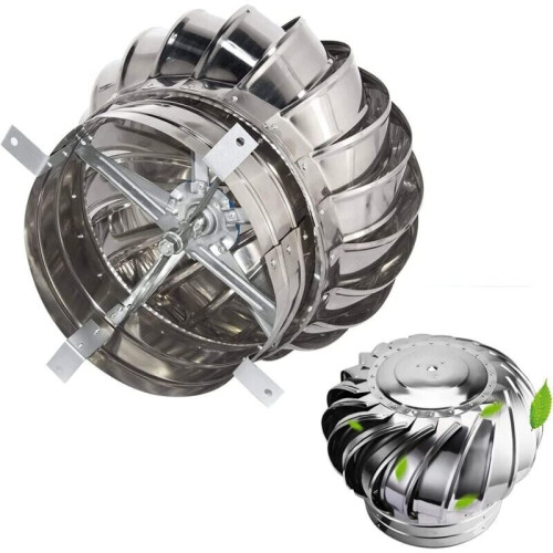 Windrad-Rotationsrauchabsaugung, Windkaminhaube, Ø 160 mm