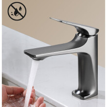 Spültischarmatur mit Spritzschutz, grau, Spülbrause mit 60 cm Wasserzulaufschlauch