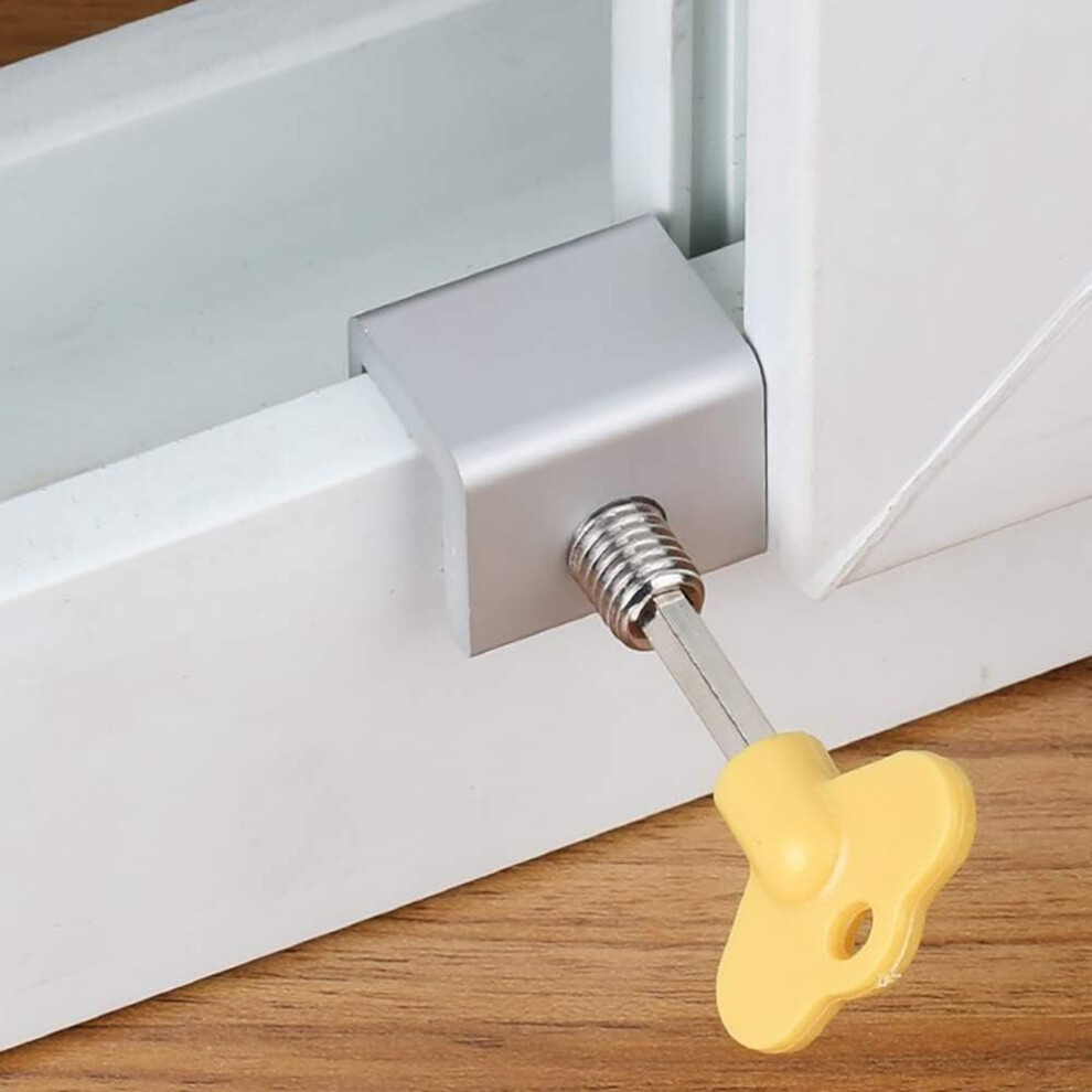 Serrures de fenêtre, paquet de 8. Serrures de fenêtre coulissantes en aluminium réglables Fr