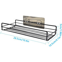 Étagère adhésive pour salle de bain, étagère de douche sans perçage, rectangulaire