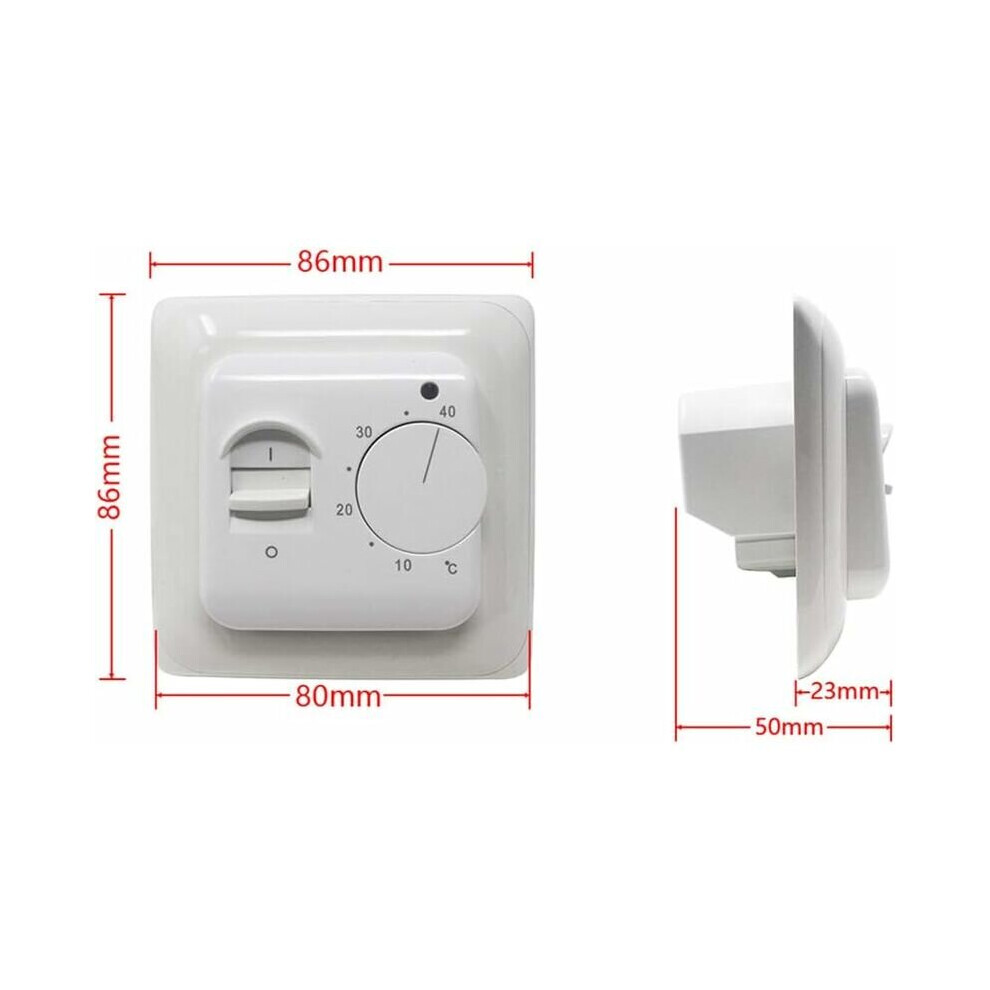Thermostat de compteur de chauffage par le sol électrique manuel avec capteur AC 220V 16A, thermostat de compteur