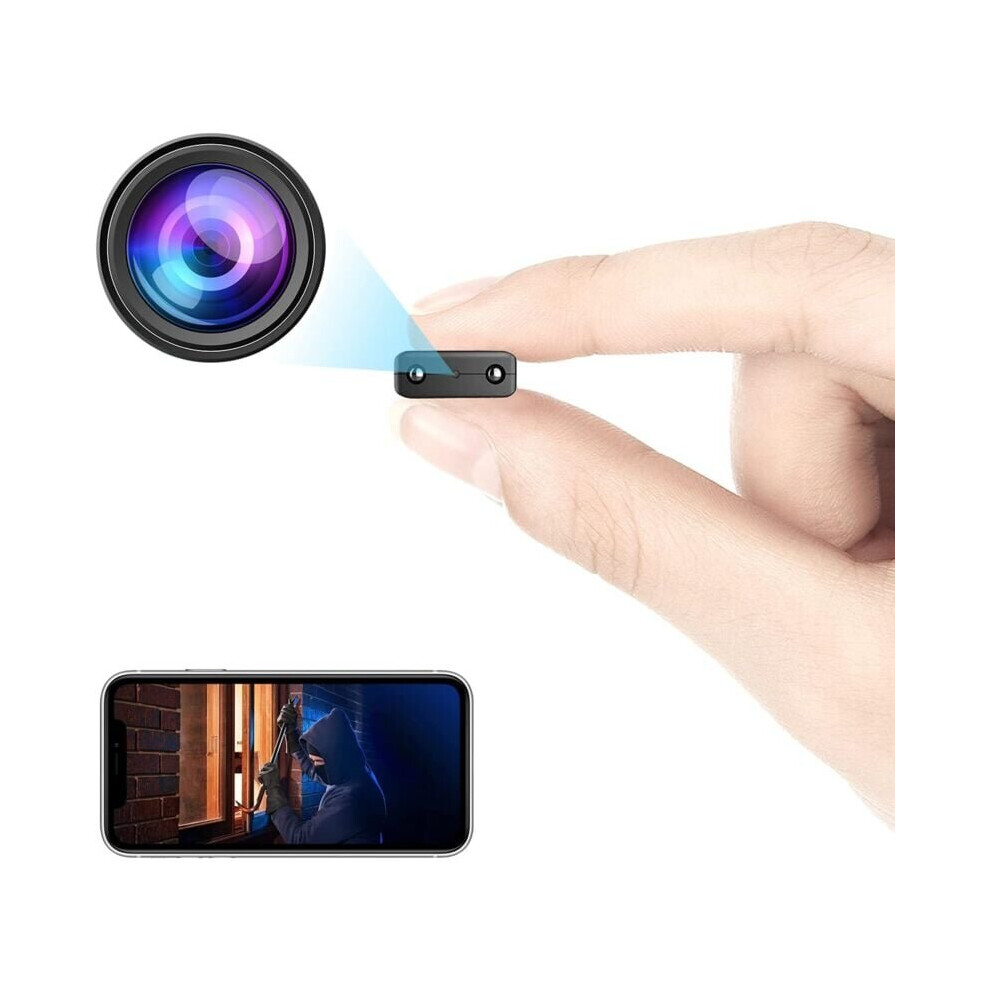 Petite caméra de sécurité IP WiFi, caméra portable USB à distance, WiFi HD 1080P avec vision nocturne, détection