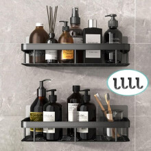 Étagère de douche, Cabine de douche, Sans perçage, Panier de douche, Aluminium, Étagère de douche en acier inoxydable,