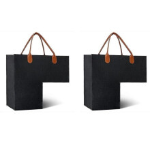 Trapmand met leren handvat voor 16 inch tapijttrapmanager, vilten opvouwbare mand