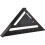 7" Aluminum Profile, Black Oxidized Angle Bracket (Metric) 1