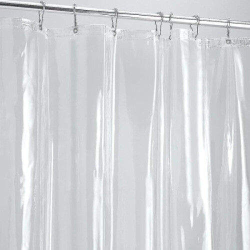 Powerful crystal clear thick shower curtain