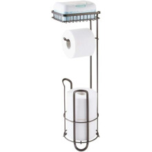 Toilet Roll Holder - Free Standing - No Drilling Required - Bathroom Toilet Roll Holder - Toilet Paper Holder
