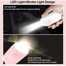 2 stücke 130DB Persönlicher Notfallalarm Wiederaufladbarer Sicherheitsalarm mit LED-Taschenlampe Taschenlampe
