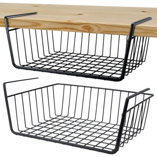 Under Shelf Storage Hanging Storage Shelves Baskets Wire Sliders Under Table Shelf Kitchen Storage Under Shelf