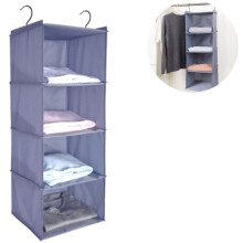 Hängeregalschrank, 4 Fächer, hochwertige Baumwolle, Hänge-Campingschrank, Aufbewahrungssystem mit Eisenrahmen
