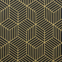 Goudzwart geometrisch zeshoek zelfklevend behang goud