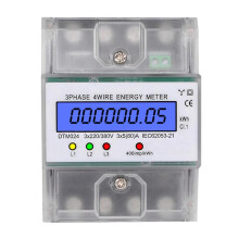 phase 4 wire energy meter 220/380v 5-80a Energy consumption Kwh meter Din rail installation Digital power supply