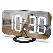 Digitaler Wecker, LED-Morgenwecker, Spiegel, digital