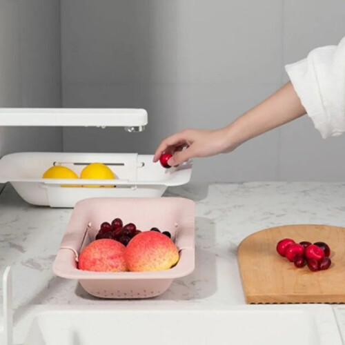 Extendable Porcelain Drying Rack Over Sink Porcelain Fruit Rack Drain Adjustable Porcelain Drying Rack Multi-functional