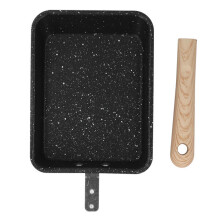 Panela antiaderente de ferro quadrada grossa multifuncional para omelete japonesa para utensílios de