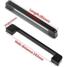 10 Stück Möbelgriffe Achsabstand 192mm schwarz Küchentür