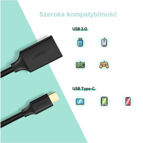 Ugreen US154 Adapter OTG USB-C 3.0, schwarz