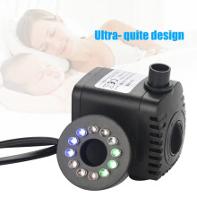 Super leise Tauchwasserpumpe mit LED-Licht Fischteich Aquarium Tank Brunnen