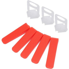 Fliesen-Nivelliersystem 400 Stk. Paket mit 2 mm Estrich-Abstandshaltern für Boden-Wand-Konstruktion