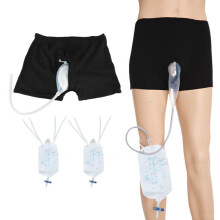 Urinoir portable pour hommes avec ceinture élastique, réutilisable, pour personnes âgées et incontinentes, taille