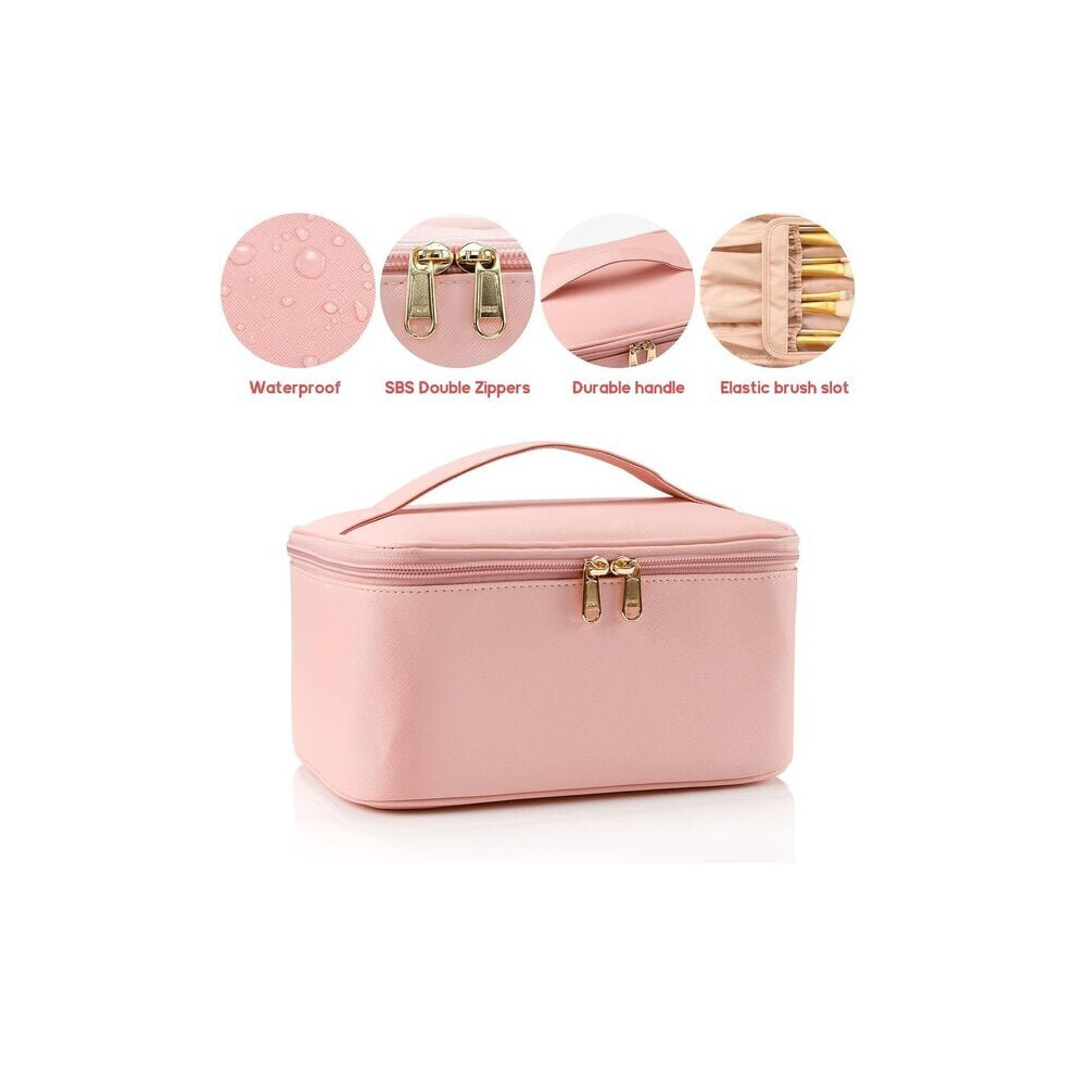 Trousse de toilette portable avec pince à maquillage, trousse de maquillage étanche pour femmes, accessoires de