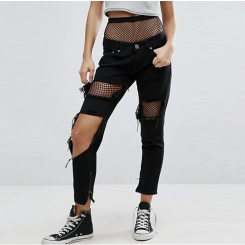 Pantaloncini a rete da donna, neri, Universal