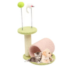 Katzenkratzbaum, Omimar, 40cm grün/pink