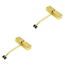 1/2/3 pružinový zatvárač dverí Automaticky nastaviteľná zarážka dverí zlatá 160x30x22mm 2 sady