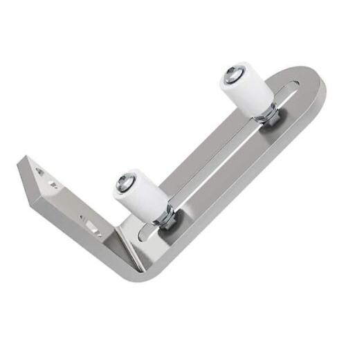 Adjustable door bottom guide for sliding doors and warehouse doors
