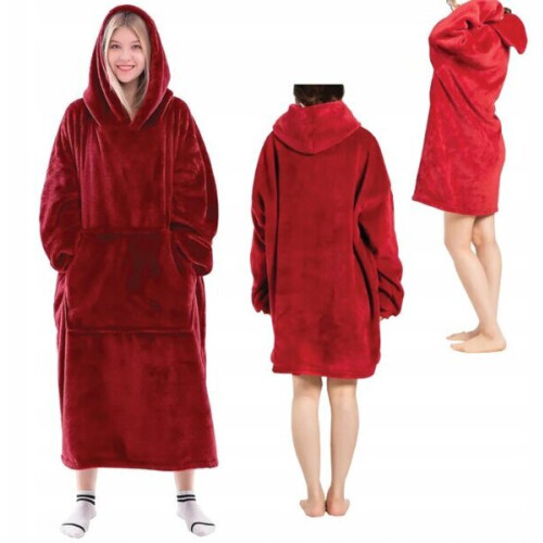 Plaid-Pullover für Damen 2in1, rot, Universal