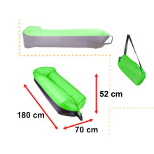 Cama de ar, individual, 180x70 cm, verde