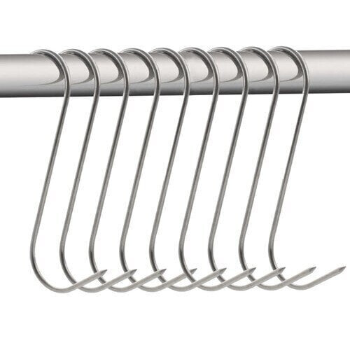 Hakenset zum Räuchern von Fleisch Rivex, 15x4,5x0,3 cm, silber