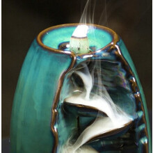 Elegant ceramic backwater waterfall scented fireplace with sandalwood