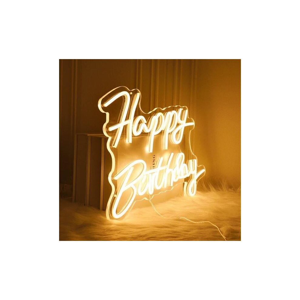 Décoration lumineuse Joyeux Anniversaire, 24 cm